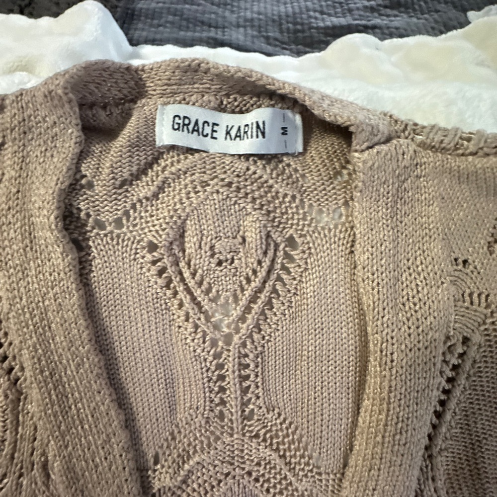 Grace Karin Women's Tan Cardigan